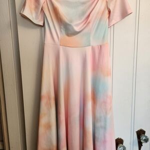 Pastel Rainbow Tie-Dye Dress
